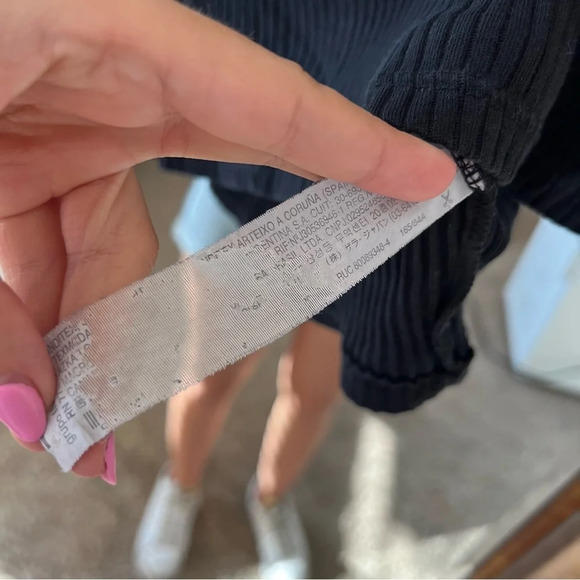 Zara lace up ribbed tank top - Picture 2 of 4